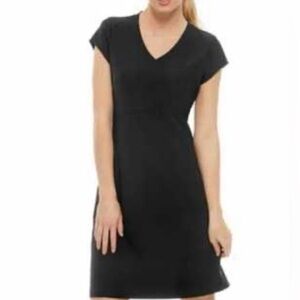 L.L. Bean Teal V-Neck Mini Dress